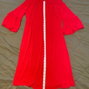 Red sun dress size medium bell sleeves